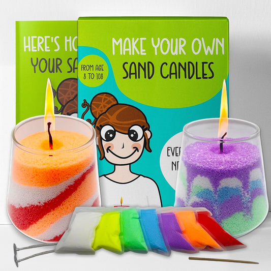 Candle Making Kit for Adults and Kids – No-Melt Sand Wax Candle Craft Set