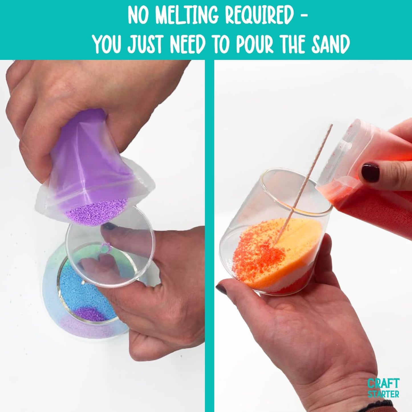 Candle Making Kit for Adults and Kids – No-Melt Sand Wax Candle Craft Set