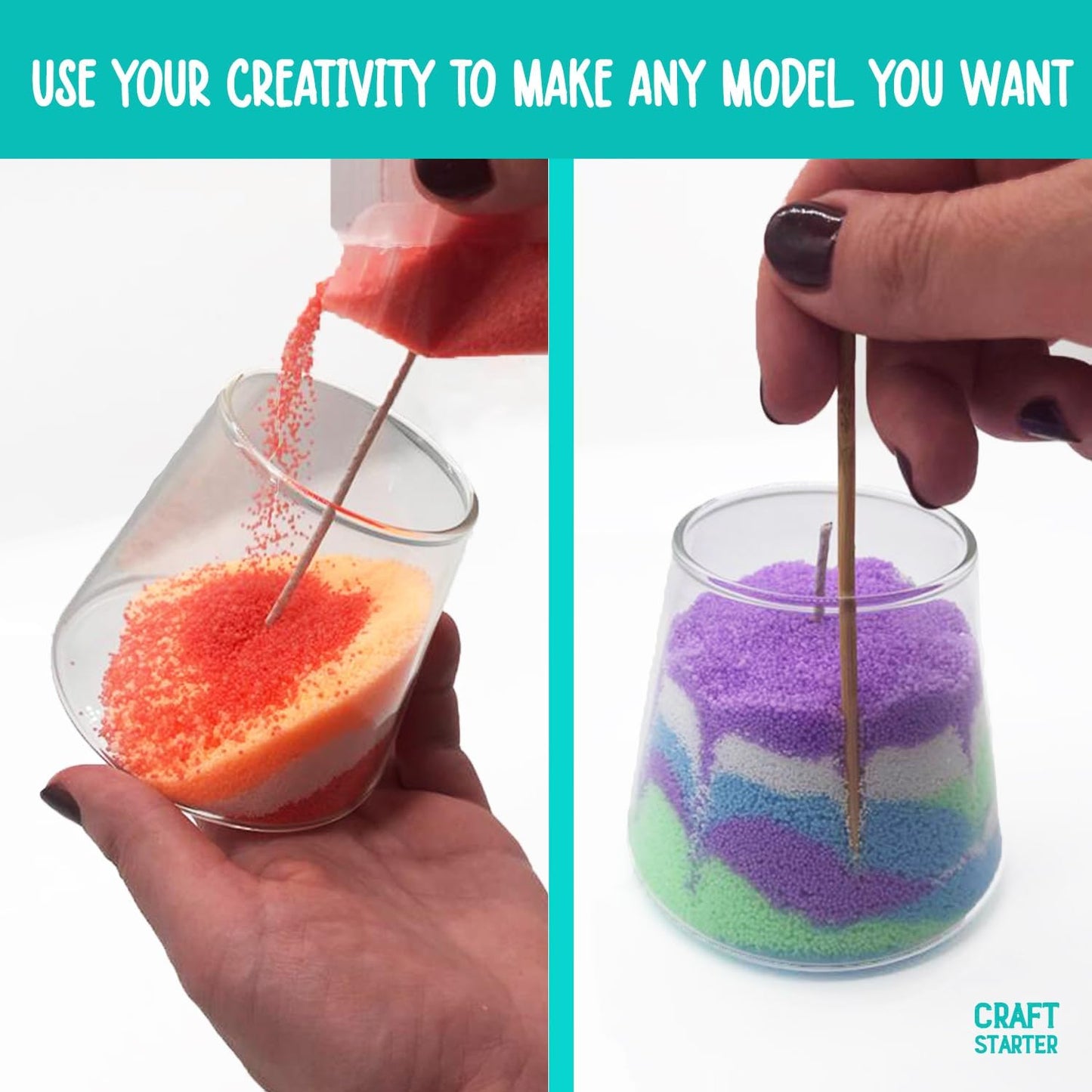 Candle Making Kit for Adults and Kids – No-Melt Sand Wax Candle Craft Set