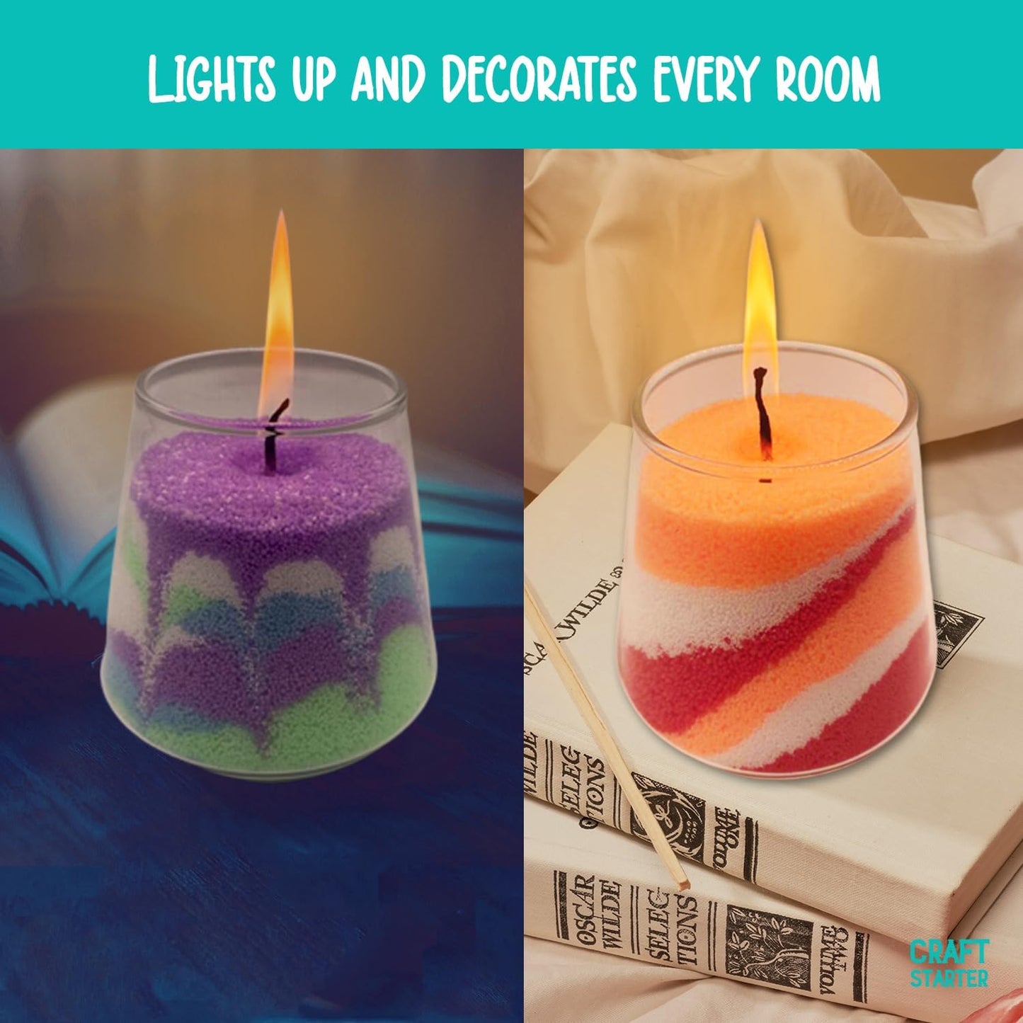 Candle Making Kit for Adults and Kids – No-Melt Sand Wax Candle Craft Set