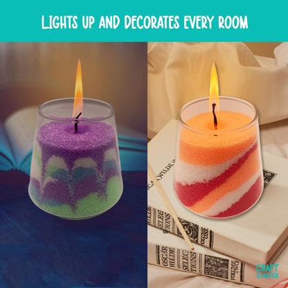 Candle Making Kit for Adults and Kids – No-Melt Sand Wax Candle Craft Set