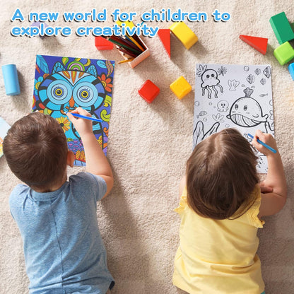 3 Pack Paint by Numbers Kit for Kids Ages 8–12 – Framed Canvas with Acrylic Paints & Brushes