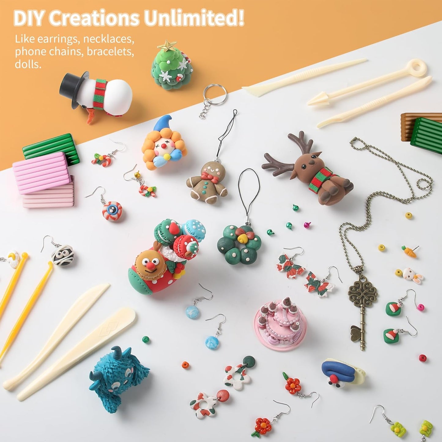 Aestd-ST Polymer Clay Kits – 85 Colors Oven-Bake Modeling Clay with Tools & DIY Accessories