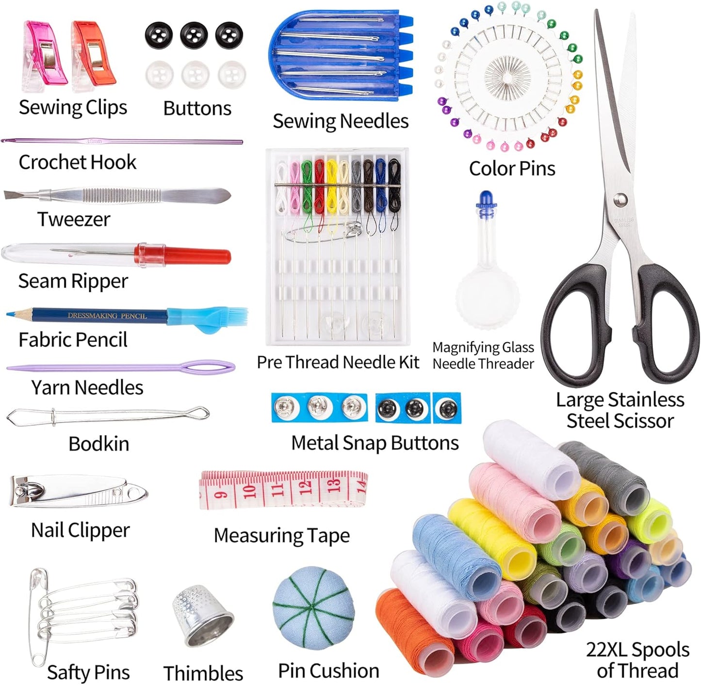 TALERLUV Needle and Thread Sewing Kit for Adults – Basic Hand Sewing Starter Set